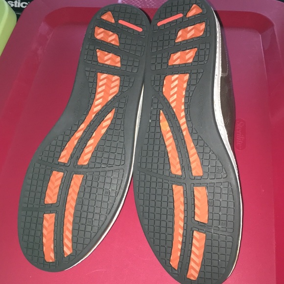 Rockport glossy brown leather shoes sneakers NEW in box mens size 10 - Picture 2 of 4